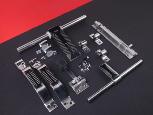 5mm Stainless Steel Mirror Finish Heavy Doorkit - 01