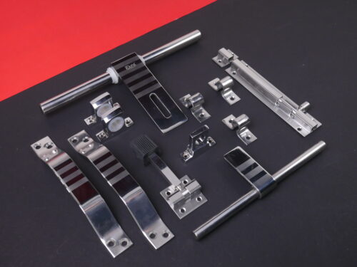 5mm Stainless Steel Mirror Finish Heavy Doorkit - 06