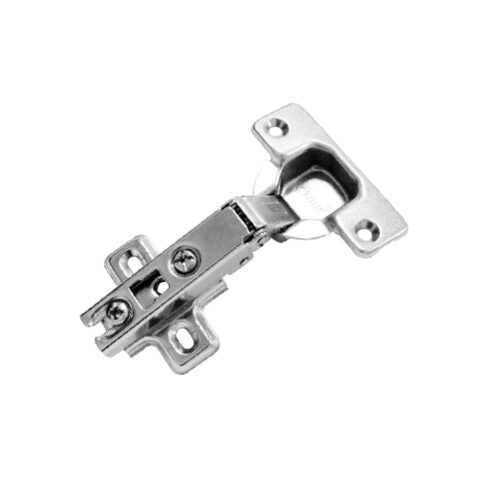 E-Series Auto Close Screw-on Hinge with 2 Hole Mounting Plate