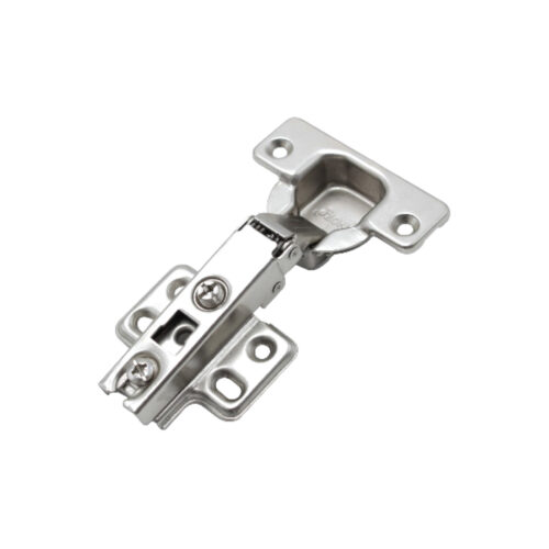 E-Series Auto Close Screw-on Hinge with 4 Hole Mounting Plate