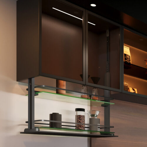 Electronic Glass Shelf Elevator