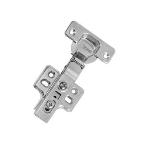 Soft Close Clip-On SS 304 Hinge With 4 Hole Mounting Plate